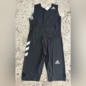 NWT $250 ADIDAS Mens Running Speed Suit‎ Track Black EH4222 XL